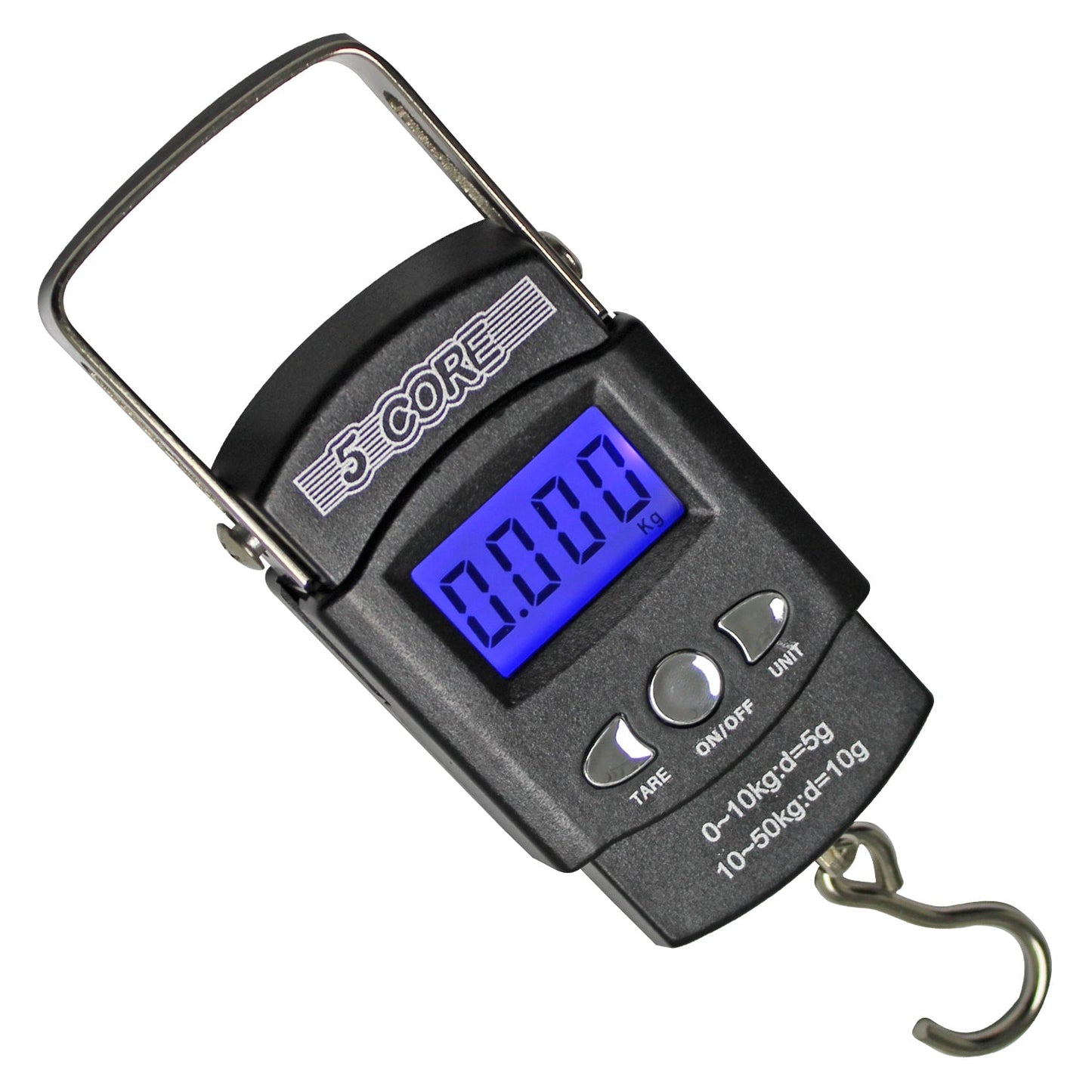 5Core Digital Fishing Scale 110lb/50kg Hanging Luggage Weighing Scales