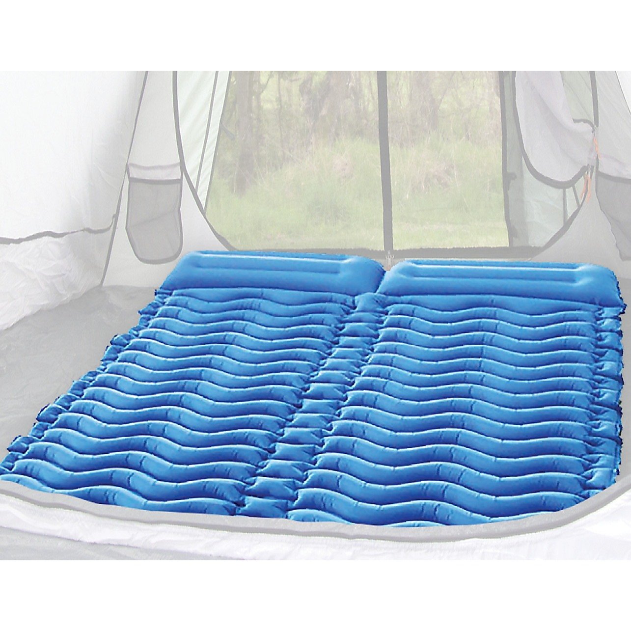 Double Two-person Camping Sleeping Pad - V-Chamber, Quick Inflate