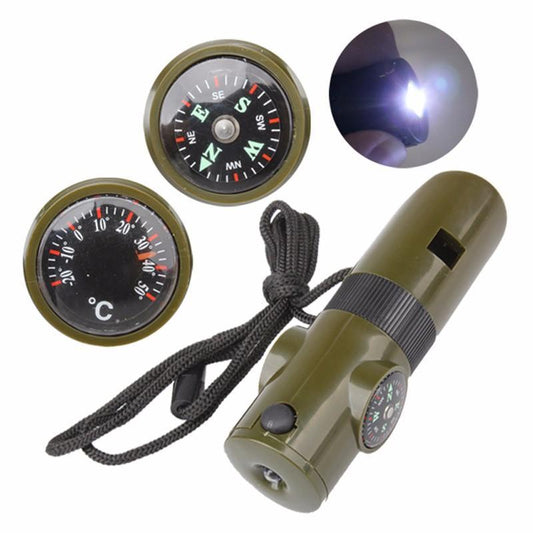 Multi-function Seven-in-one Whistle Survival Compass