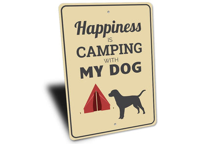 Camping with My Dog Sign