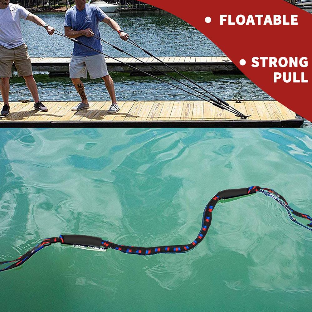 2Pcs Bungee Dock Line Mooring Rope Marine Mooring Rope Pontoon Kayak