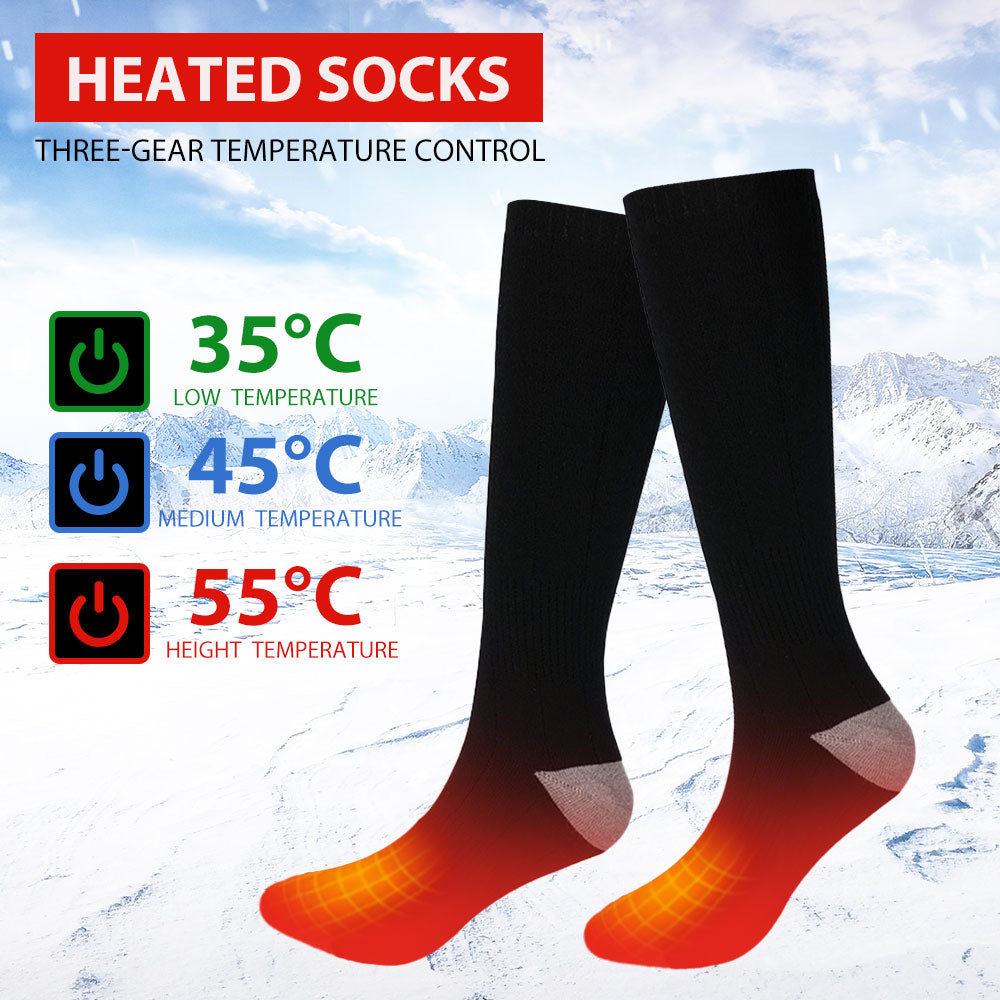 Heated Socks with 4000mAh Power Bank Winter Warm Electric Socks