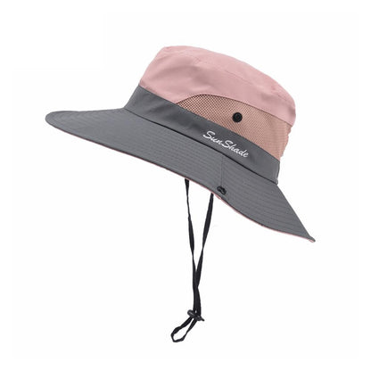 Womens UV Protection Wide Brim Sun Hat- Made of Breathable Fabric