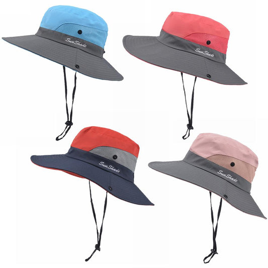 Womens UV Protection Wide Brim Sun Hats (6 Colors)