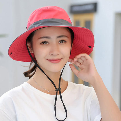 Womens UV Protection Wide Brim Sun Hat- Made of Breathable Fabric