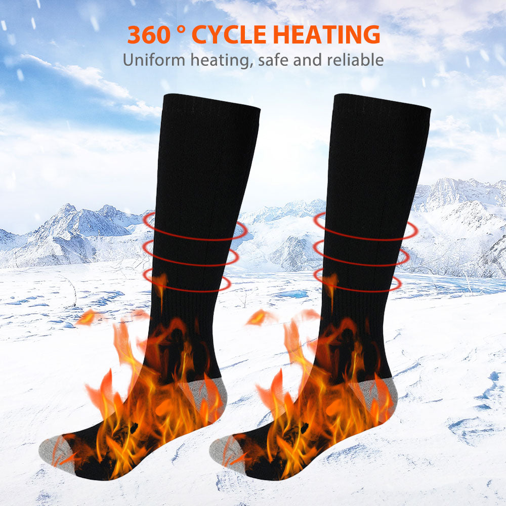 Heated Socks with 4000mAh Power Bank Winter Warm Electric Socks