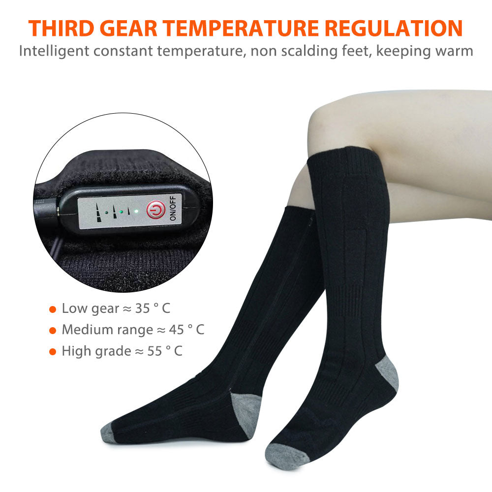 Heated Socks with 4000mAh Power Bank Winter Warm Electric Socks