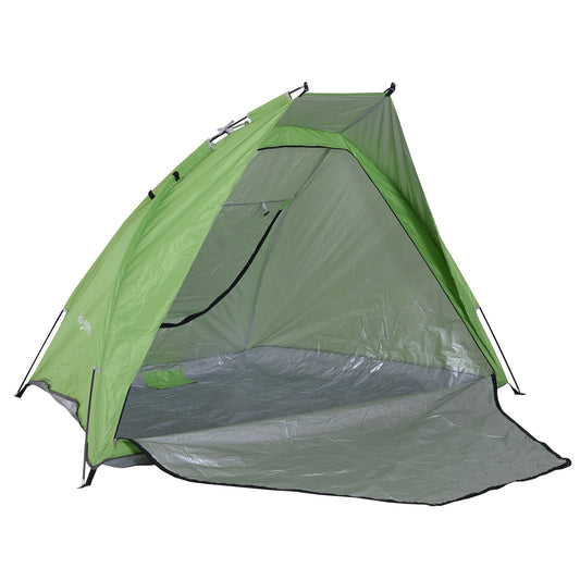 Outsunny Portable Beach Tent Anti-UV 2-3 Person w/ Carry Bag