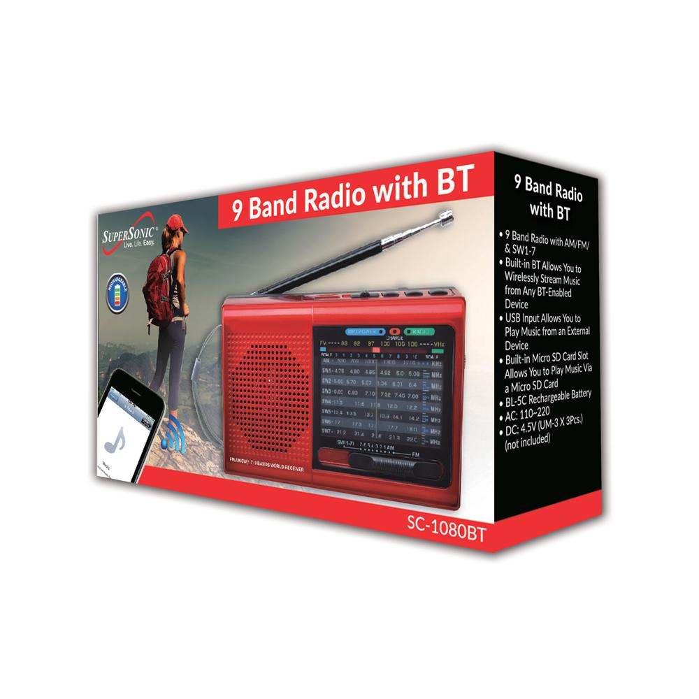 9 Band Radio With Bluetooth