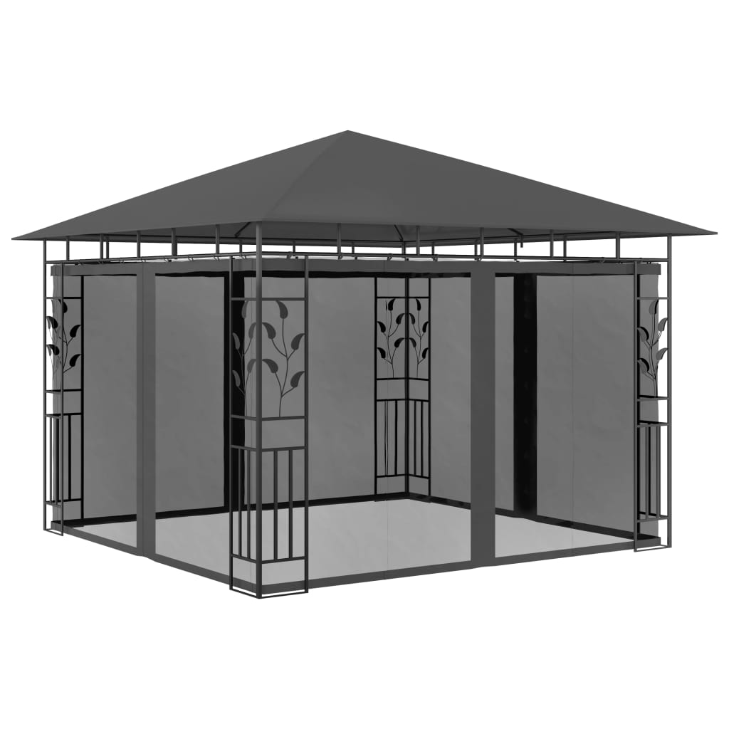 Gazebo with Mosquito Net 9.8'x9.8'x9' Cream 180 g/m