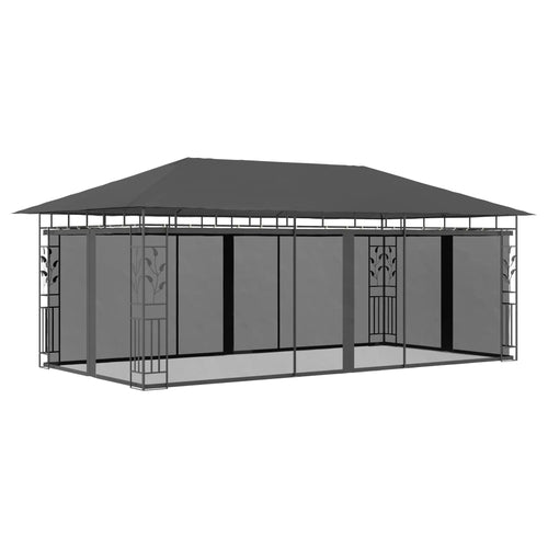 Gazebo with Mosquito Net 9.8'x9.8'x9' Cream 180 g/m