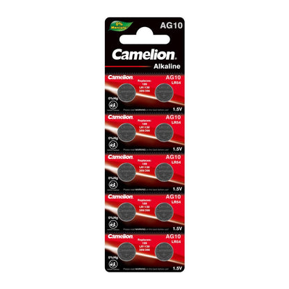 Camelion AG10 / 389 / LR1130 1.5V Button Cell Battery (Two Packaging O