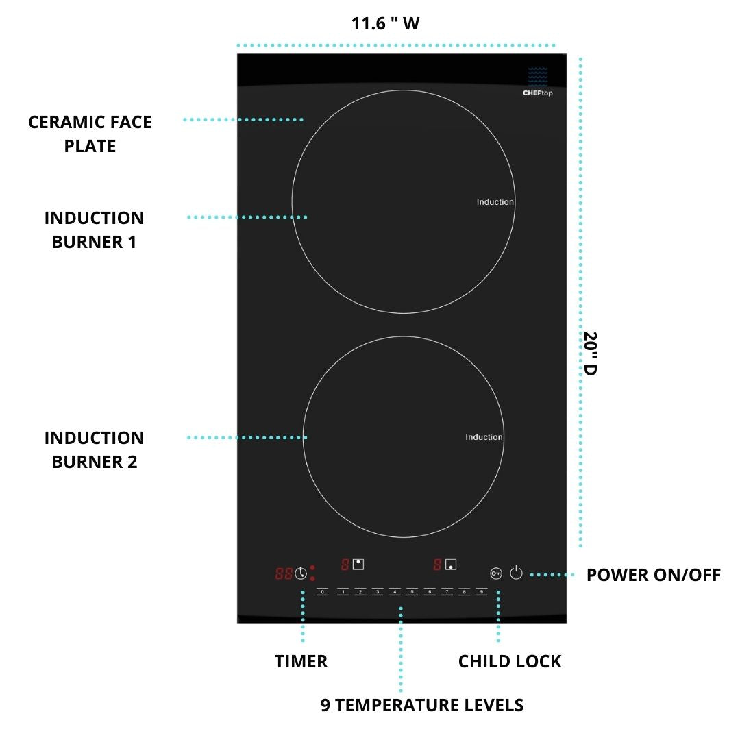 CHEFTop Pro - Dual Burner Induction Cooktop With Optional Induction