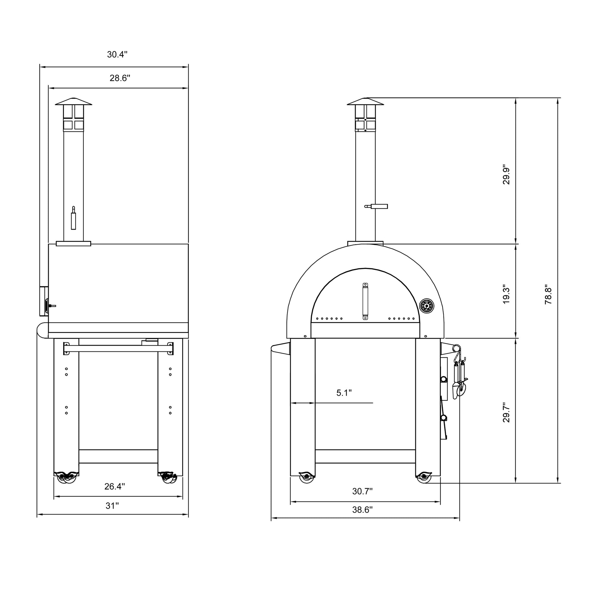 Empava PG06 Outdoor Wood Fired Pizza Oven