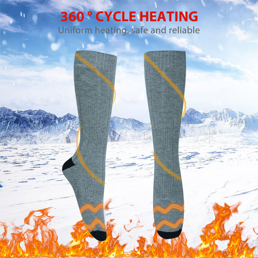 Heated Socks with 4000mAh Power Bank Winter Warm Electric Socks