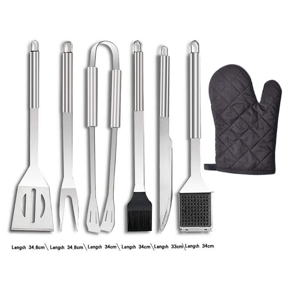 25PCS/Set Stainless Steel Barbecue Grilling Tools Set BBQ Utensil