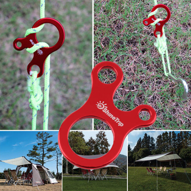 Quick Knot Tent Wind Rope Buckle 3 Hole Antislip