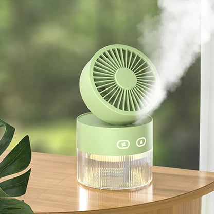 Spray Cooling Fan USB Mini Fan Desktop Turbine Foldable Cold Air