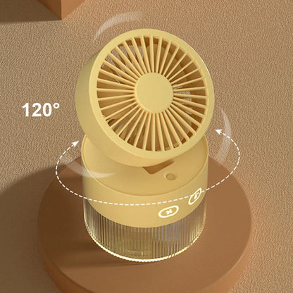 Spray Cooling Fan USB Mini Fan Desktop Turbine Foldable Cold Air