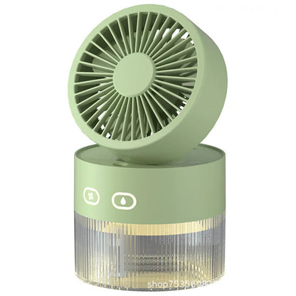 Spray Cooling Fan USB Mini Fan Desktop Turbine Foldable Cold Air