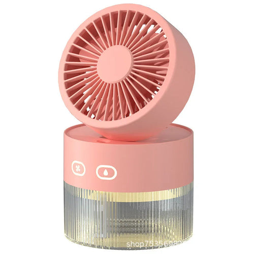 Spray Cooling Fan USB Mini Fan Desktop Turbine Foldable Cold Air