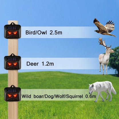 4pcs /Box Solar Animal Repeller Waterproof Animal Deterrent with Red