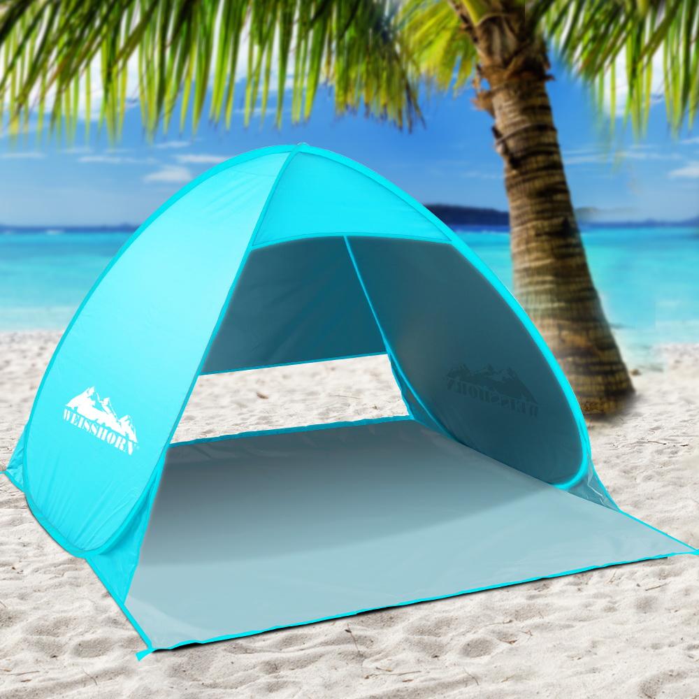 Weisshorn Pop Up Beach Tent Camping Hiking 3 Person Sun Shade Fishing