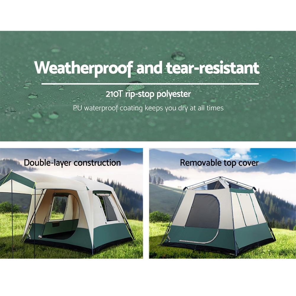 Weisshorn Instant Up Camping Tent 4 Person Pop up Tents Family Hiking