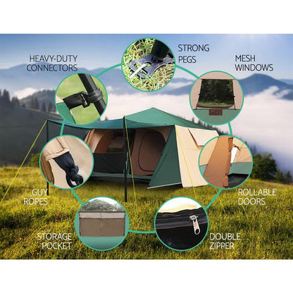 Weisshorn Instant Up Camping Tent 8 Person Pop up Tents Family Hiking