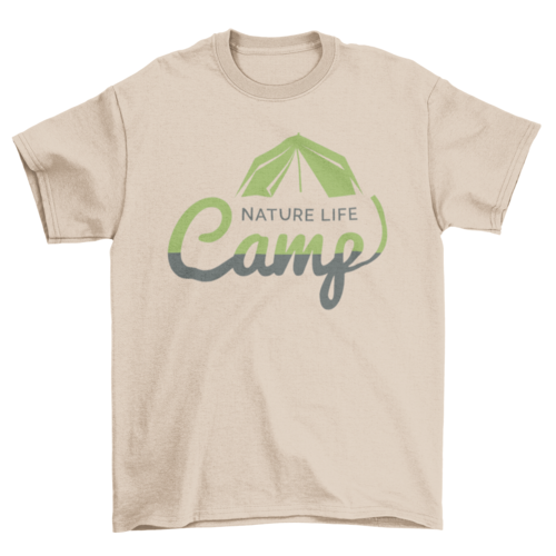 Cool Lettering Camping Tent Nature Life Camp Adventure Fashion t-shirt