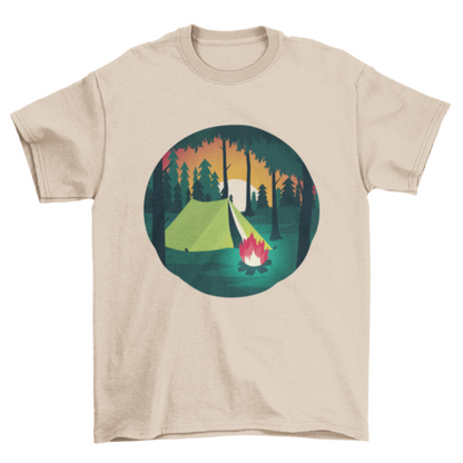 Camping scene t-shirt