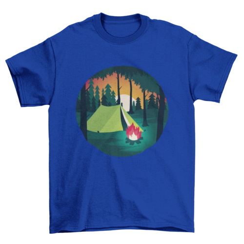 Camping scene t-shirt