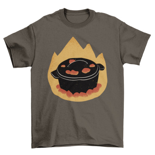 Dutch oven cooking pot t-shirt