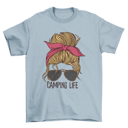 Camping life woman t-shirt