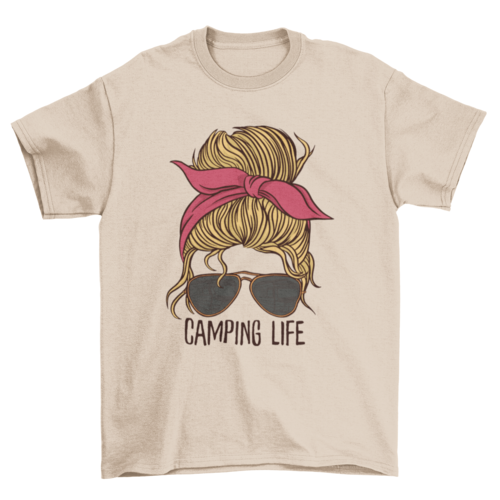 Camping life woman t-shirt