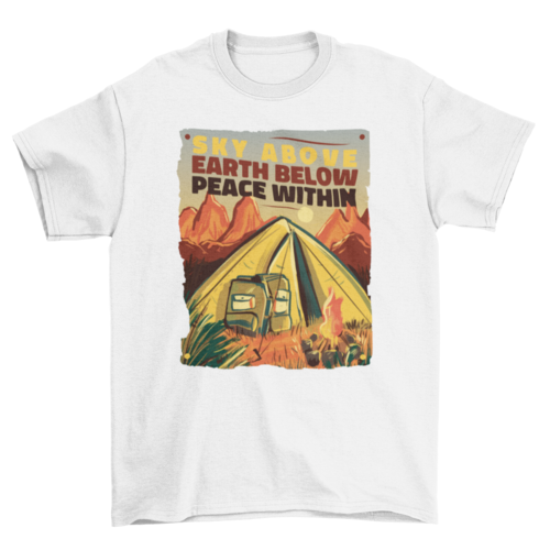 Volcano adventure camp with Camping tent t-shirt