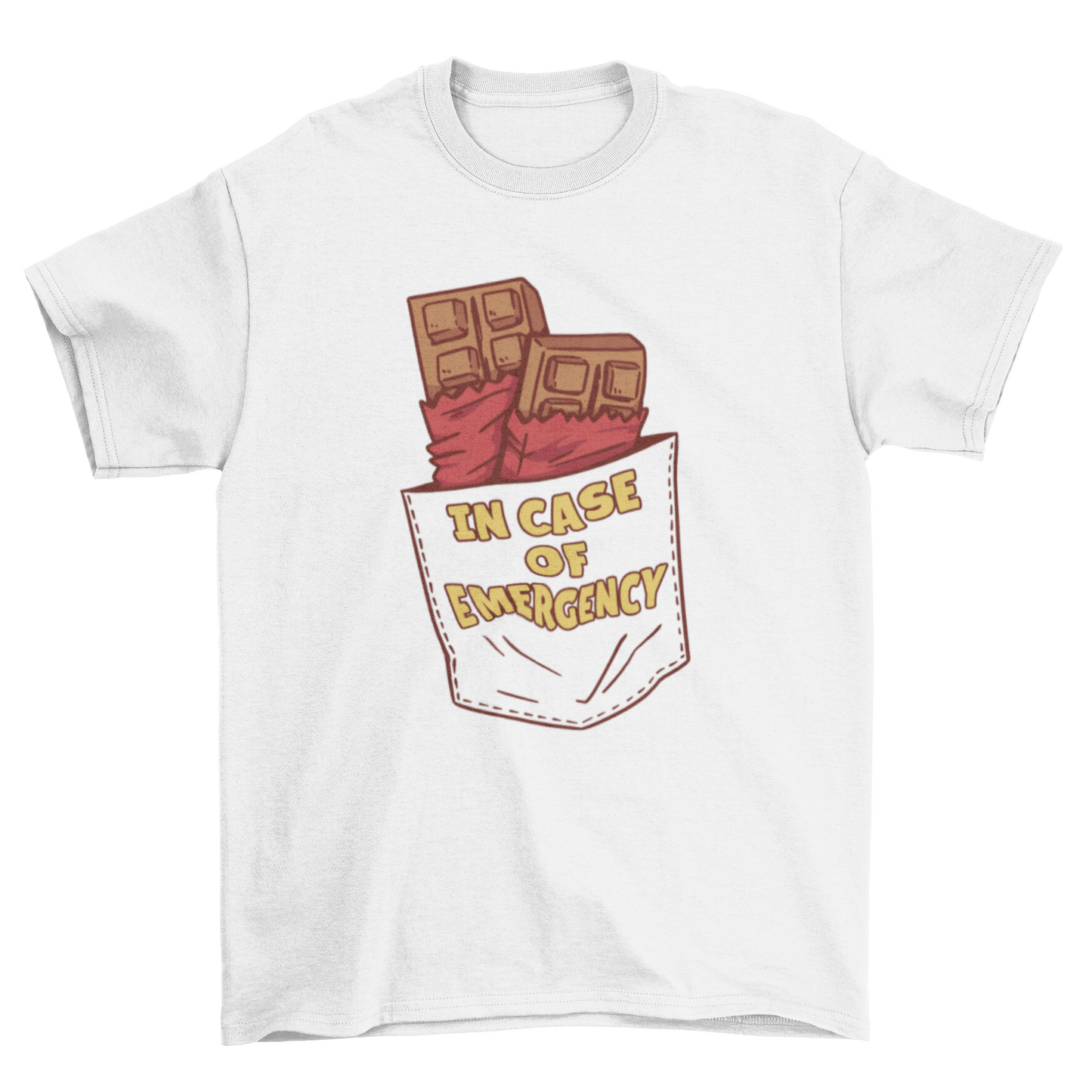 Emergency chocolate bar t-shirt