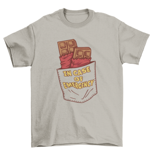 Emergency chocolate bar t-shirt