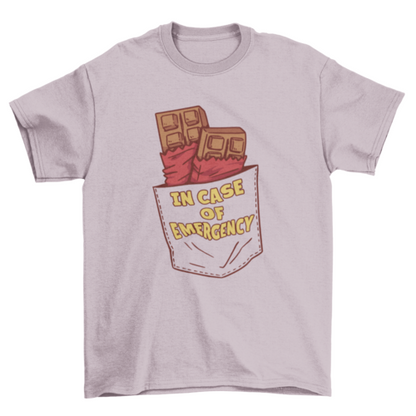 Emergency chocolate bar t-shirt