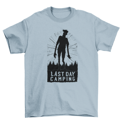 Camping zombie silhouette t-shirt