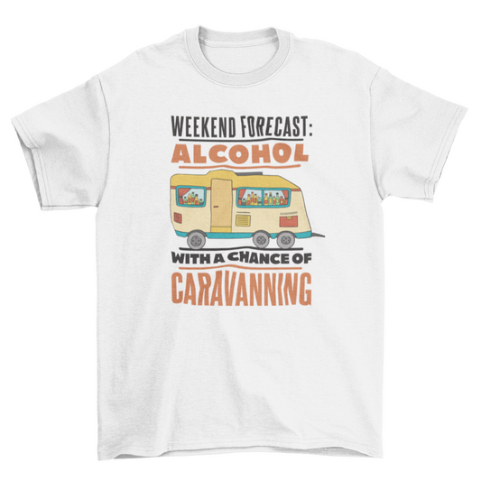 Alcohol and camping t-shirt