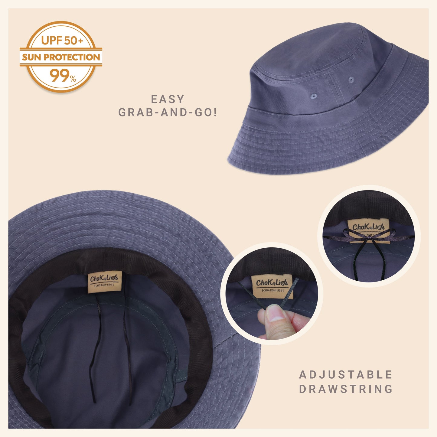 Classic Washed Cotton Bucket Hat