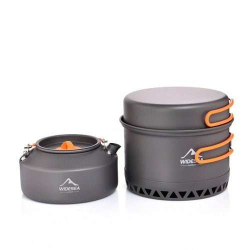 Camping 1.3L 2.3L Cookware Outdoor Cooking Set Heat Cooker Travel