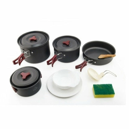 Camping Cookware Set Outdoor Pot Tableware Kit Cooking Water Kettle