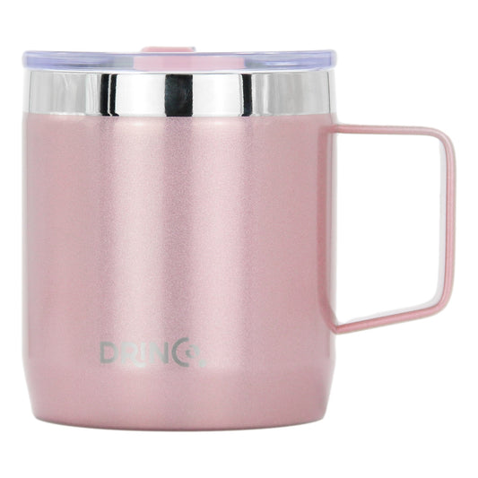 DRINCO® 14 oz Vacuum Insulated Camping Coffee Mug, Pinkish Grey