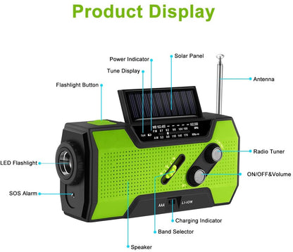 Emergency Hand Crank Radio Solar Radio Power Bank