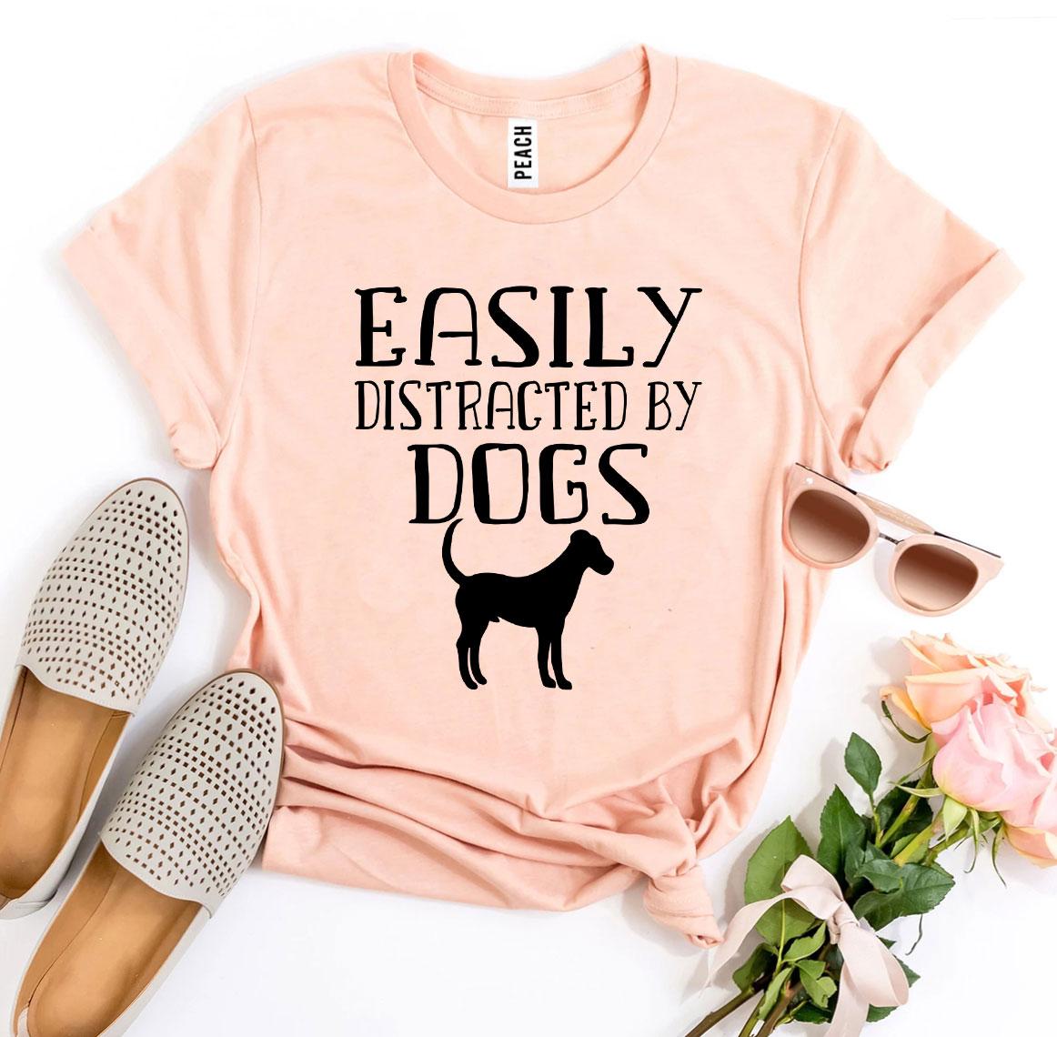 Bella Canvas "Easily Distracted By Dogs" T-shirt - 12 Colors