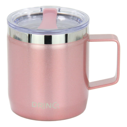 DRINCO® 14 oz Vacuum Insulated Camping Coffee Mug, Pinkish Grey