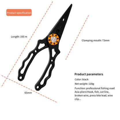 Fishing Pliers Clamp Split Ring Tungsten Blade