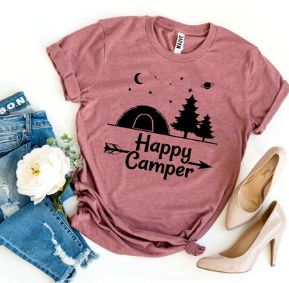 Bella Canvas Happy Camper T-shirt - 7 Sizes, 12 Colors